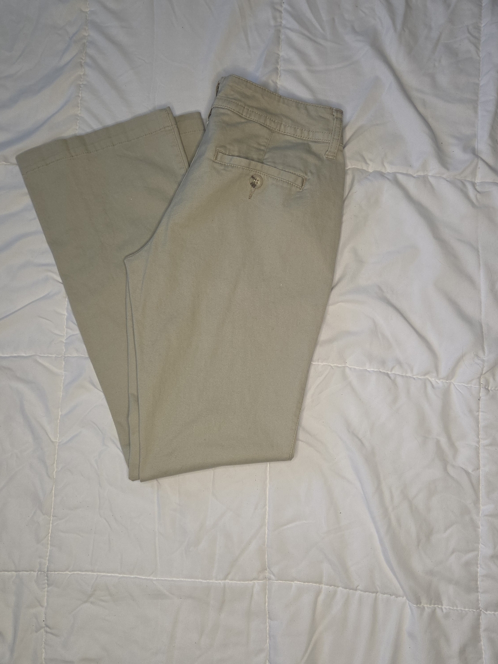 Women's Arizona Khaki Pants Size 7 With Multi Color Button